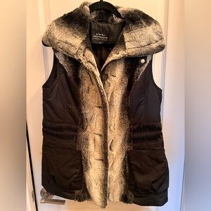 - Faux Fur, Black &  Silver Grey Luxurious Vest